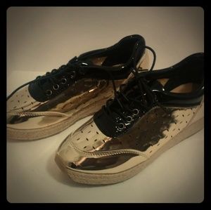 Gold Sneakers